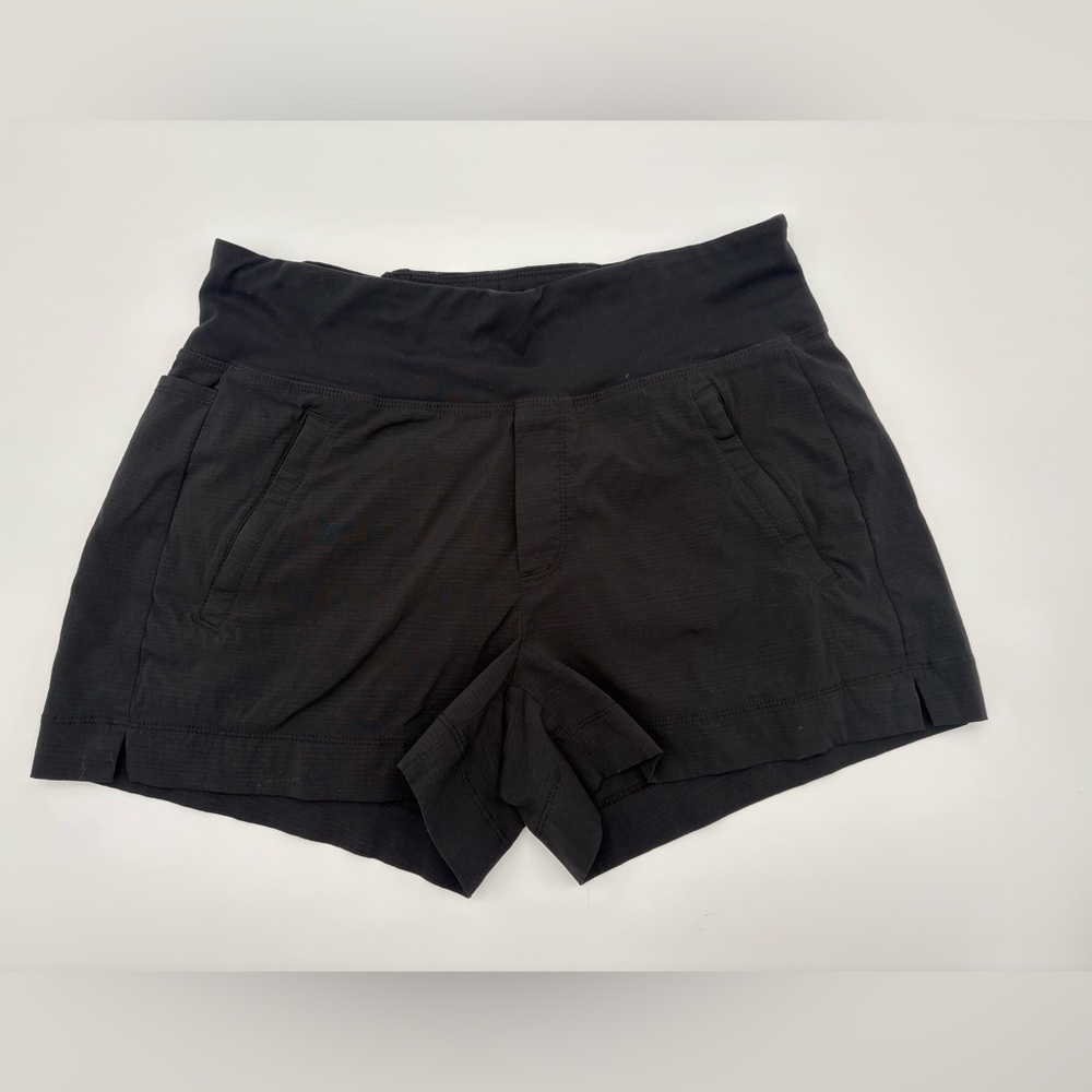 Athleta Trekkie North Shorts Womens 6 Black Hiking Travel Utility Lightweight - Picture 6 of 16